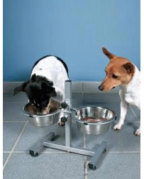 Stojan a 2misky nerez...