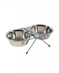 Miska nerez stojan+2 misky...