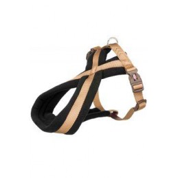 Postroj pes Premium podšitý S-M 40-60cm/20mm karamel