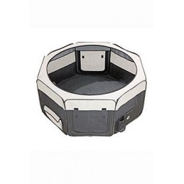 Box sklad. nylon šteňa 74x74x35cm grey / black new