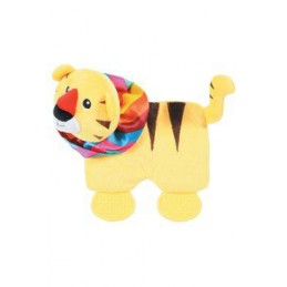 Hračka pes SQUARE TIGER plyš žltá 21,5cm Zolux