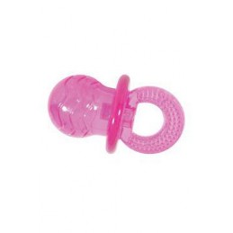 Hračka pes cumlík TPR POP Pacifier 7cm ružová Zolux