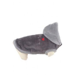 Obleček s kapucňou pre psov TEDDY šedý 40cm Zolux