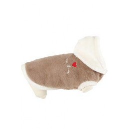 Obleček s kapucňou pre psov TEDDY béžový 25cm Zolux